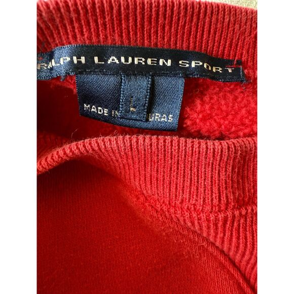 Polo Ralph Lauren Sport Mens Fleece Sweatshirt Pullover Crewneck Preppy Large - Picture 4 of 6